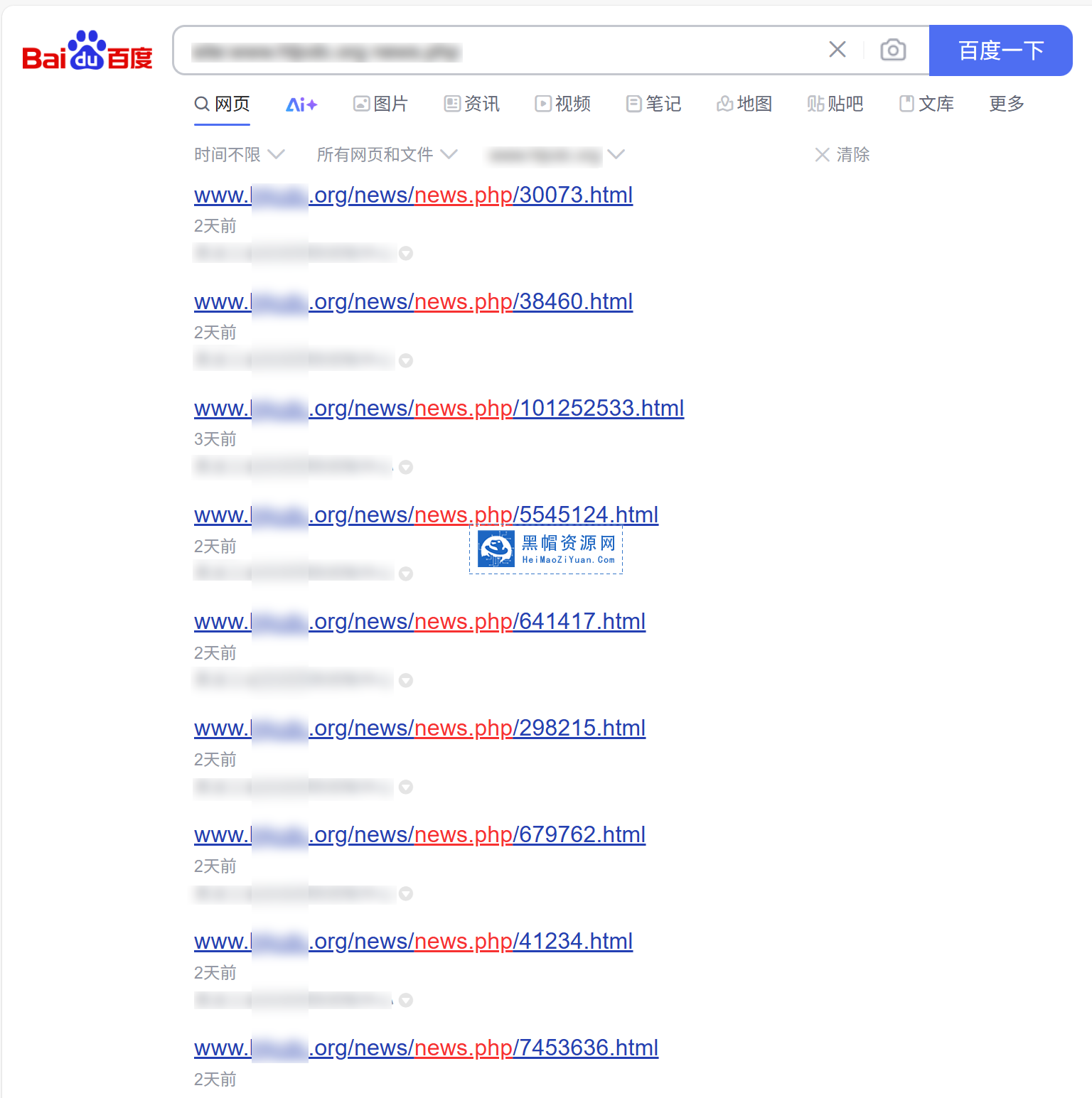 百度SEO收录结果URL无标题泛目录站群系统